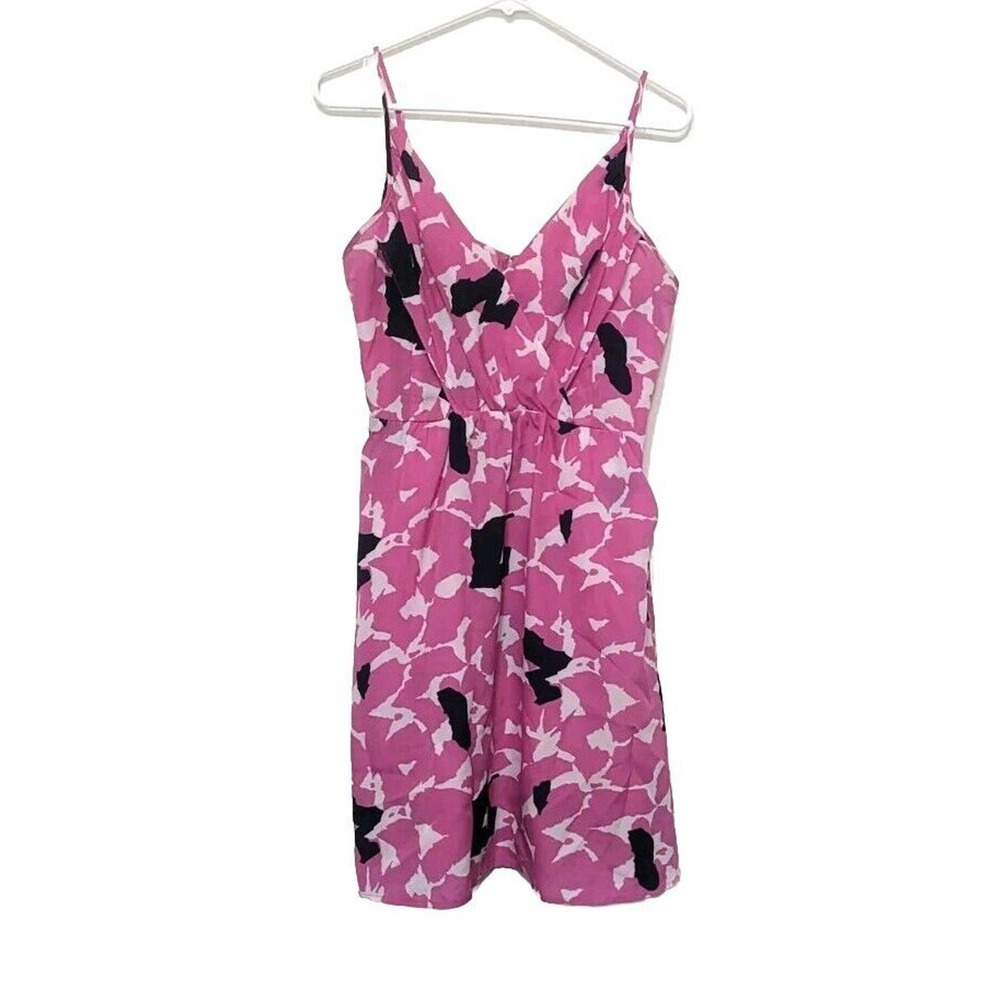 Yumi Kim Abstract Floral Print Sleeveless A Line Dress Womens Size M Pink Blue
